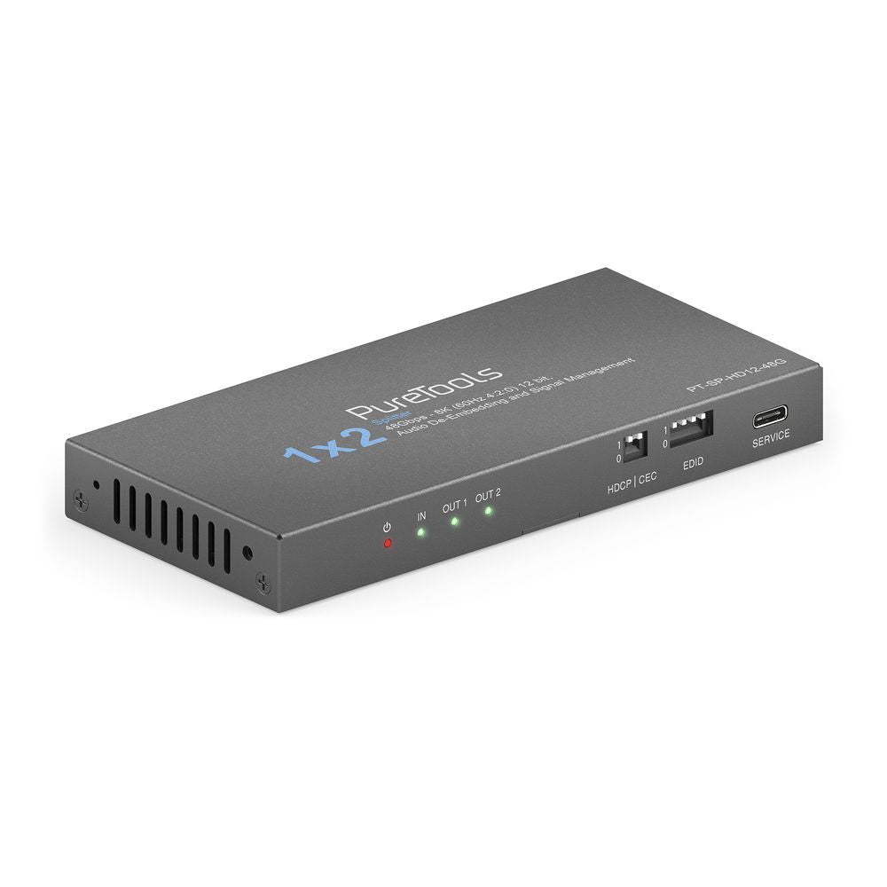PureLink PureTools - 1x2 HDMI2.1 Splitter - 48Gbps - 8K (60Hz 4:2:0) 12 bit PureLink PureTools - 1x2 HDMI2.1 Splitter - 48Gbps - 8K (60Hz 4:2:0) 12 bit